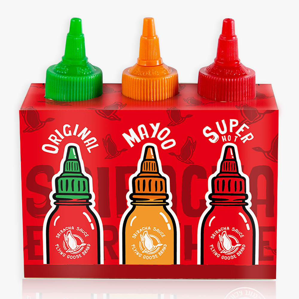 Flying Goose Sriracha Mixed Pack (Original, Mayo, Super Hot)