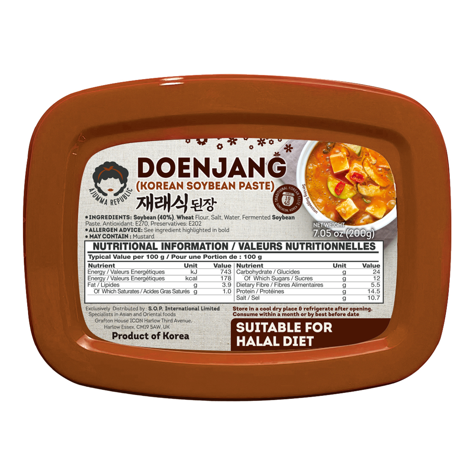 Ajumma Republic Doenjang Paste (Alcohol Free)