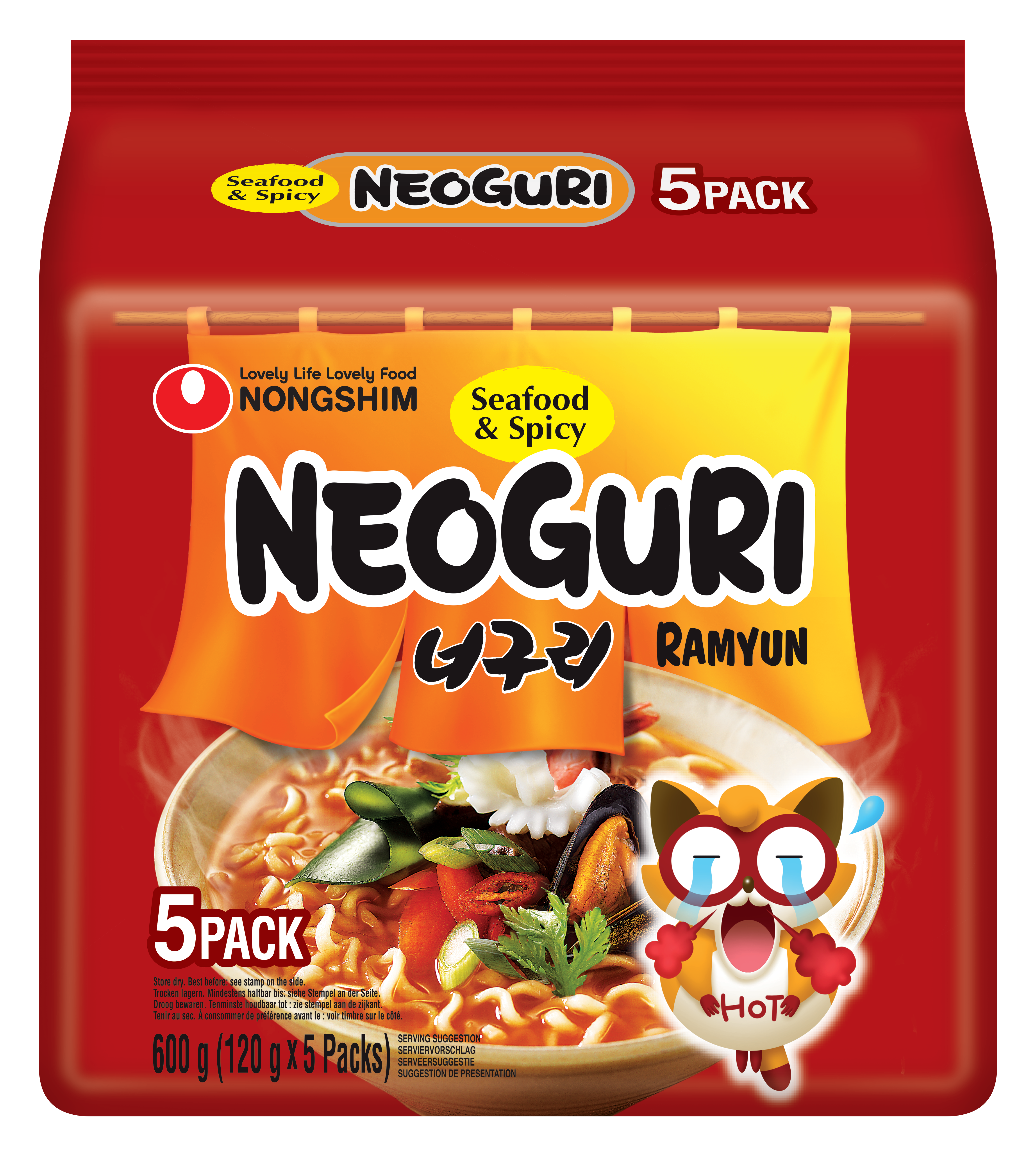 Nongshim Neoguri Hot Ramyun Noodles