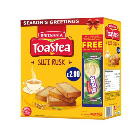 Britannia Tostea Suji Rusk + Treat Cardamom