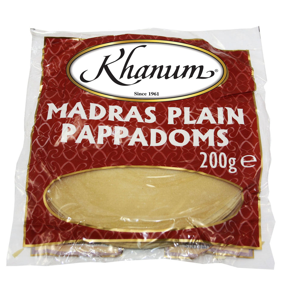 Khanum Plain Poppadoms 