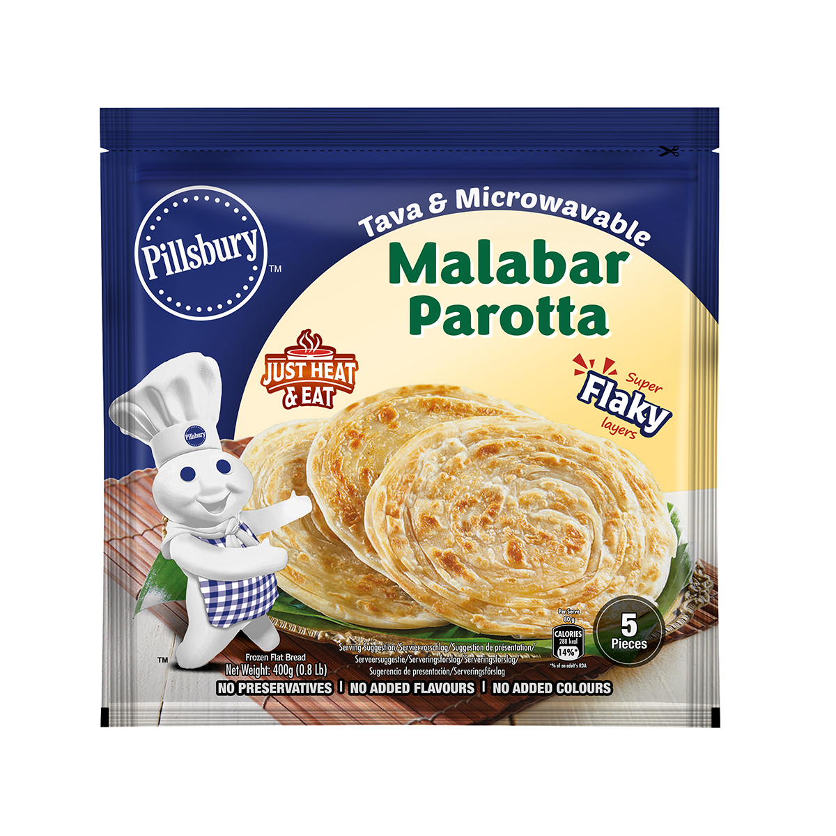 Pillsbury Malabar Paratha (Pack Of 5)