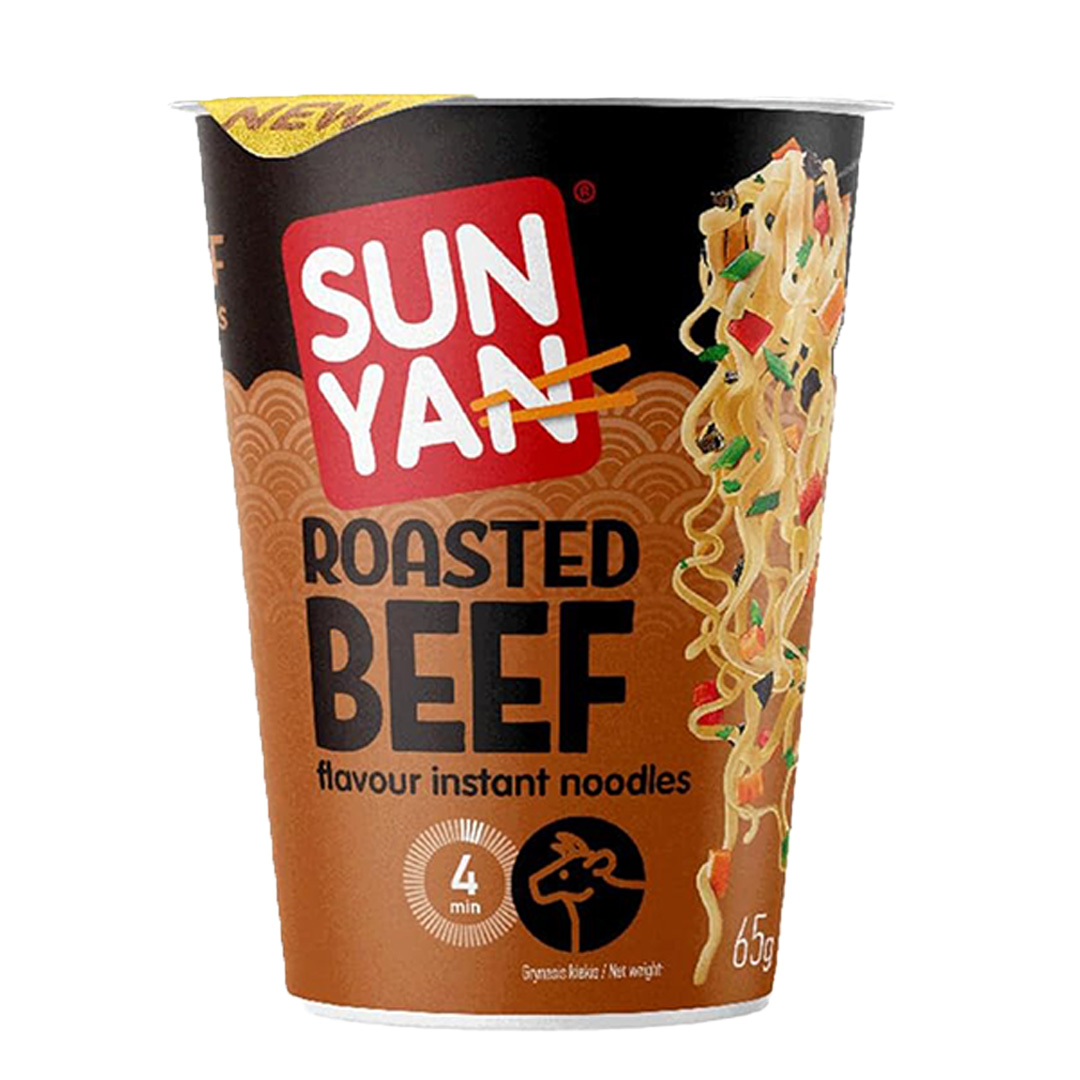 Sun Yan Instant Noodles Beef Flavour Cup