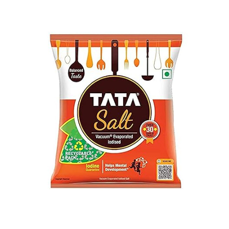 TATA Salt – Iodized Sea Salt in a Pillow Pouch